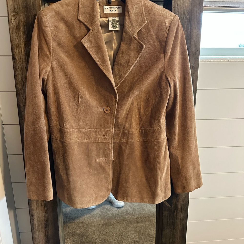Covington Genuine Suede western jacket– Camel Tan – Size Small 6-8 - Picture 3 of 4